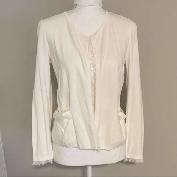 J Mclaughlin Marie Cardigan in White Coastal size xs - Picture 5 of 5